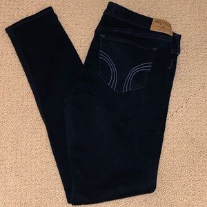 Hollister dark blue denim high rise skinny jeans